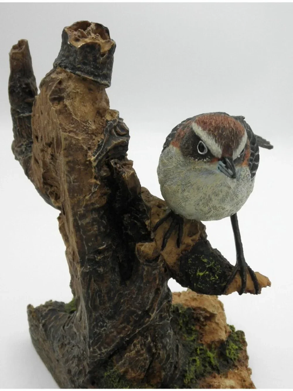 Vintage Sparrow Bookend Resin Bird on Tree 2002 Heavy Well Made Replacement